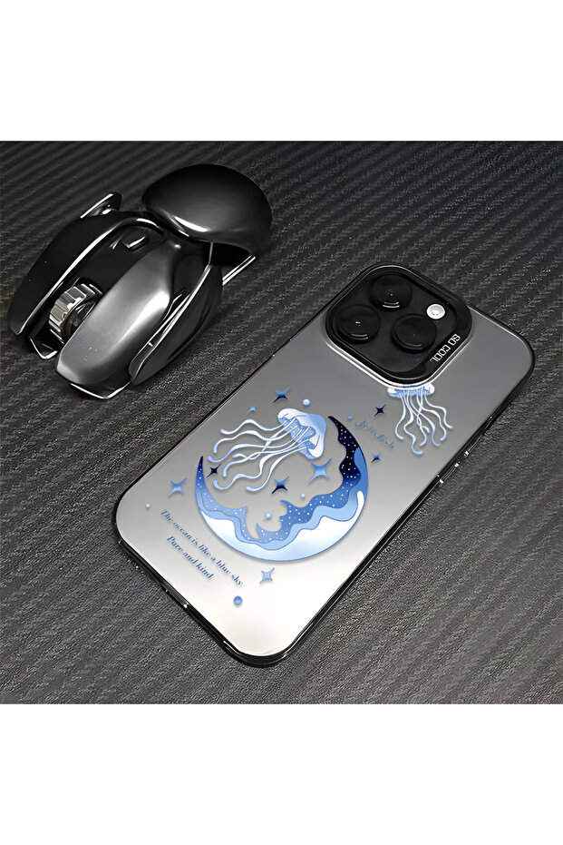 حافظة مضادة للسقوط من السيليكون المتوافقة مع هاتف iPhone 16e، بنمط سمكة إسفنجية - 5