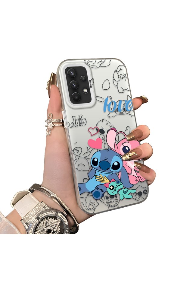 Samsung Galaxy A32 Compatible Silicone Edge Hard Back Anti-Fall Stitch Patterned Case