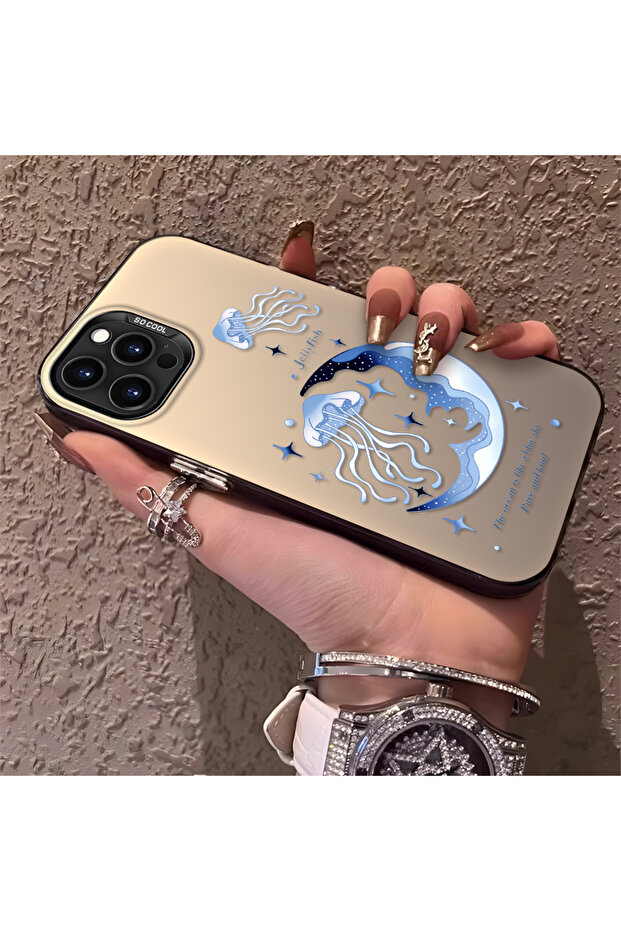 حافظة مضادة للسقوط من السيليكون المتوافقة مع هاتف iPhone 16 Pro ذات حافة صلبة ونمط سمكة إسفنجية - 2