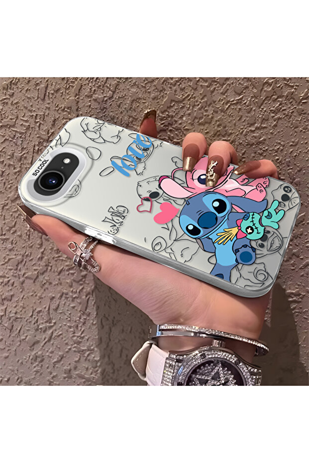 غطاء حماية متوافق مع آيفون 16e، مصنوع من السيليكون بحواف صلبة ومضاد للسقوط، بنمط مطرز - 2