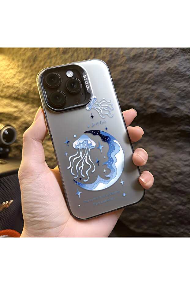 حافظة مضادة للسقوط من السيليكون المتوافقة مع هاتف iPhone 16e، بنمط سمكة إسفنجية - 7