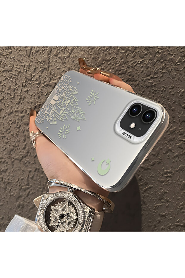 حافظة من السيليكون المتوافقة مع هاتف iPhone 12 ذات حافة صلبة ومضادة للسقوط بنمط قلعة - 3