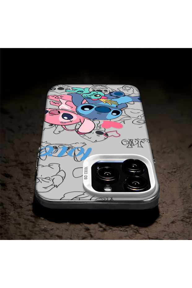 غطاء سيليكون متوافق مع آيفون 16 برو بحواف صلبة ومضاد للسقوط مع نمط مطرز - 7