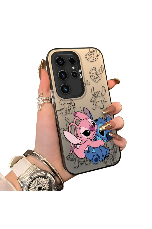 Samsung Galaxy S23 Ultra Compatible Silicone Edge Hard Back Anti-Fall Stitch Patterned Case