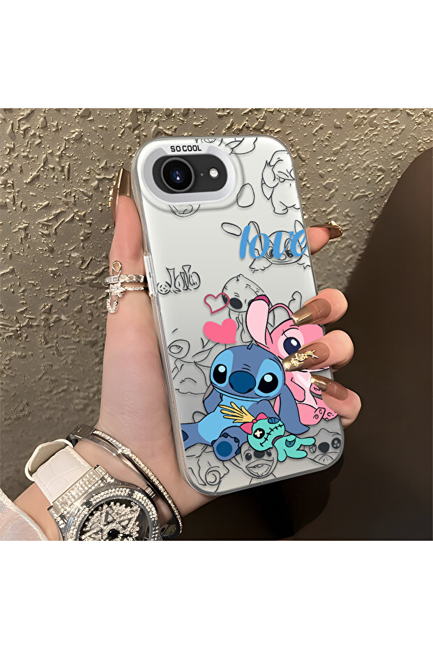 غطاء حماية متوافق مع آيفون 16e، مصنوع من السيليكون بحواف صلبة ومضاد للسقوط، بنمط مطرز - 4