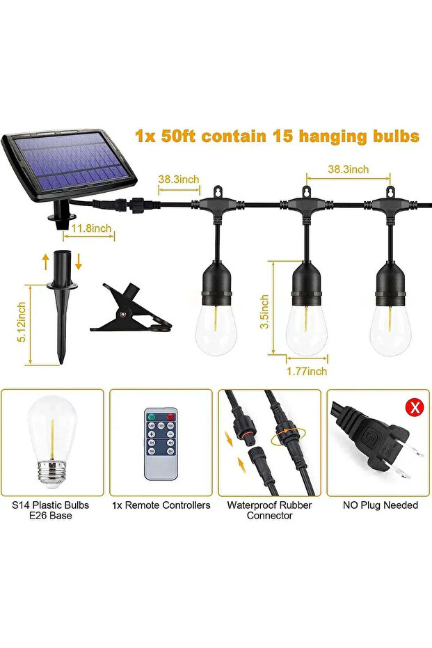 Solar String Remote Control Lights - 2