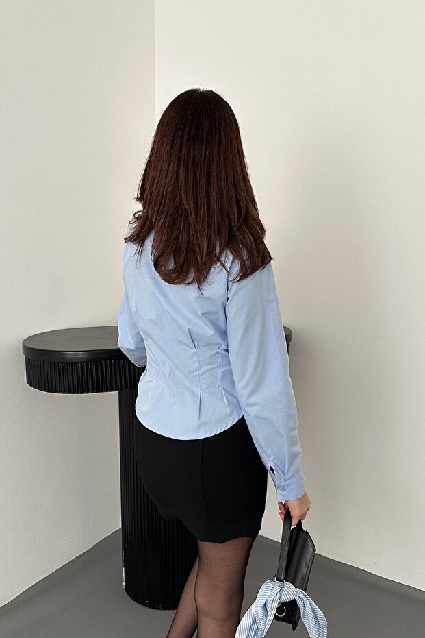 Pileli Poplin Gömlek - 5