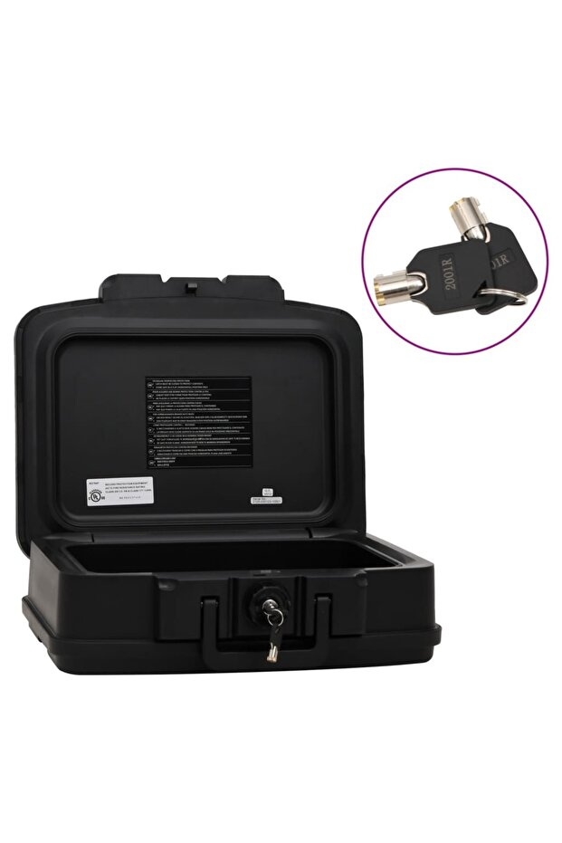 Safe Box Black 44x37x16.5 cm