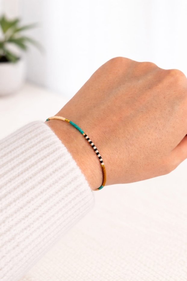 Miyuki Bohemian Single Row Adjustable Bracelet