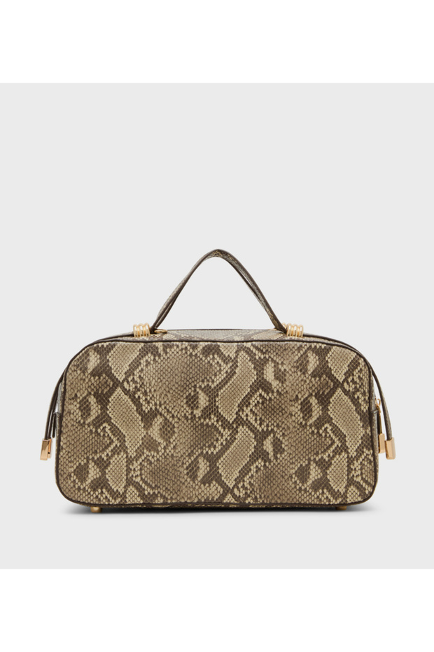 حقيبة يد بنقشة جلد الثعبان - 3