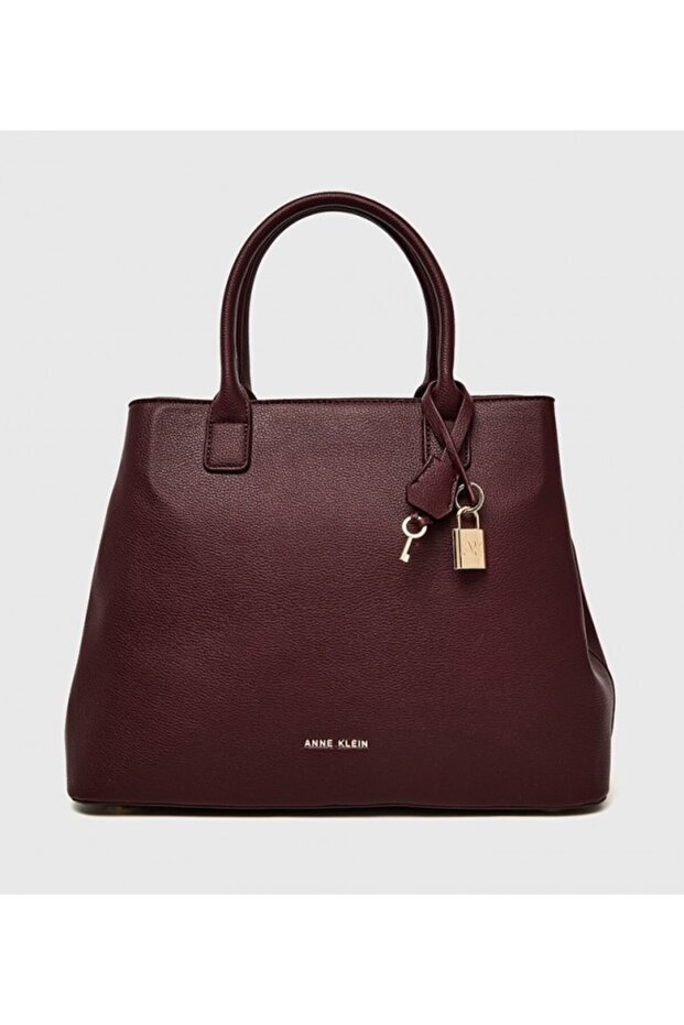 Textured Zippered Satchel Bag