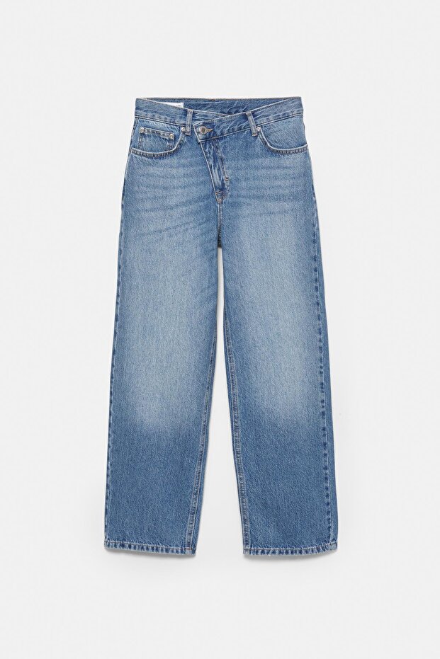 Çapraz bel straight fit jean - 5