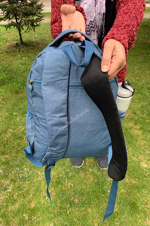 حقيبة ظهر زرقاء كبيرة الحجم مقاومة للماء - 2