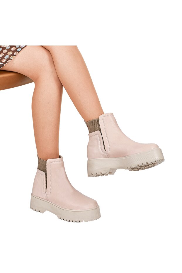 Hakiki Deri Pembe Kadın Bot - 1