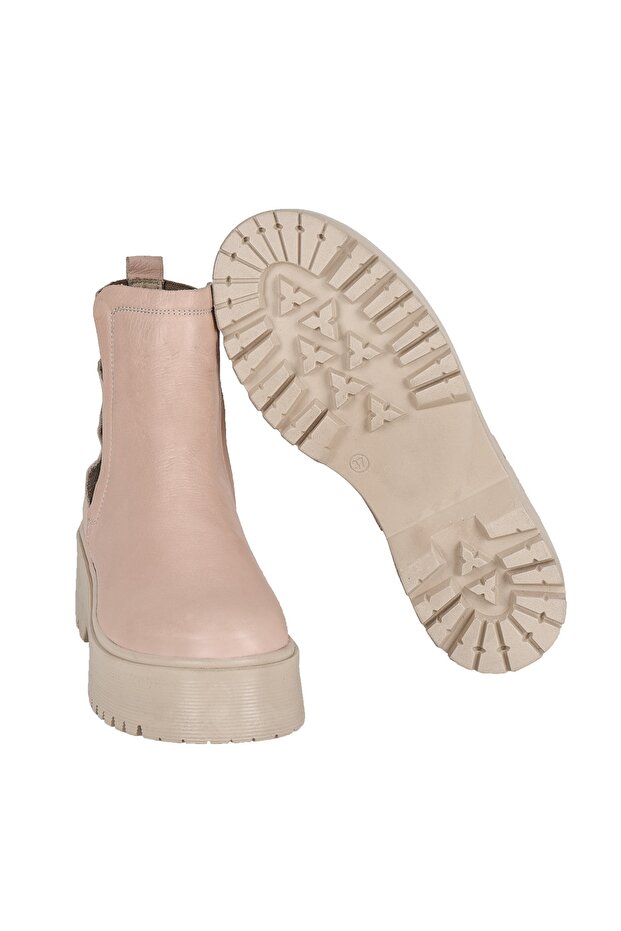 Hakiki Deri Pembe Kadın Bot - 5