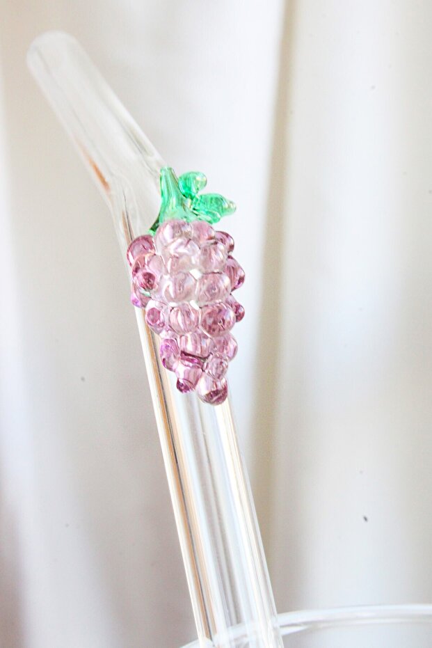 Üzüm Figürlü Tekli Cam Pipet - 1