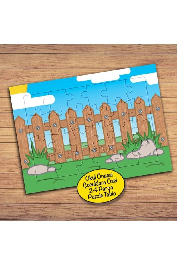 Tahta Çitler-mavi Gökyüzü Çocuklara Özel Puzzle Yapboz Tablo-252pz - 1