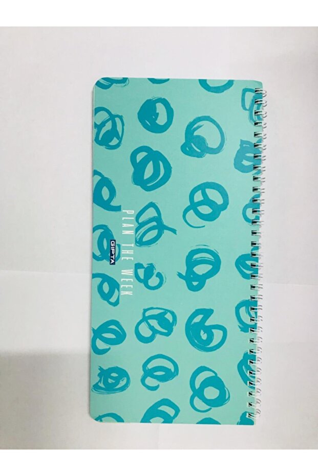 مخطط أسبوعي حلزوني من Plan The Week باللون الفيروزي