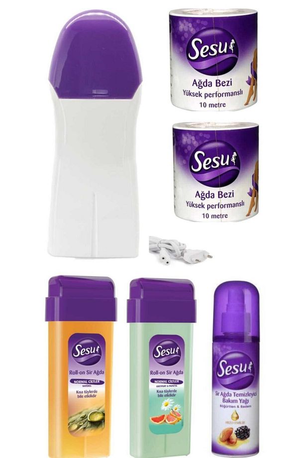 Normal Ciltler Özel 2 Kartuş Ağda+ağda Makinesi+2 Ağda Bezi Ağda Yağı Seti - 1