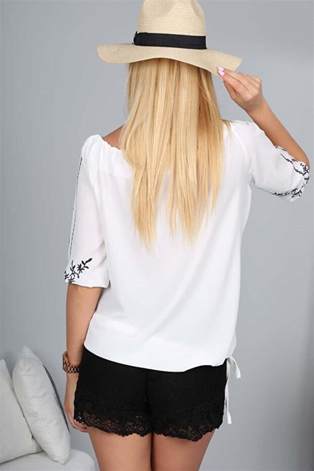 Baskılı Krep Bluz - 4