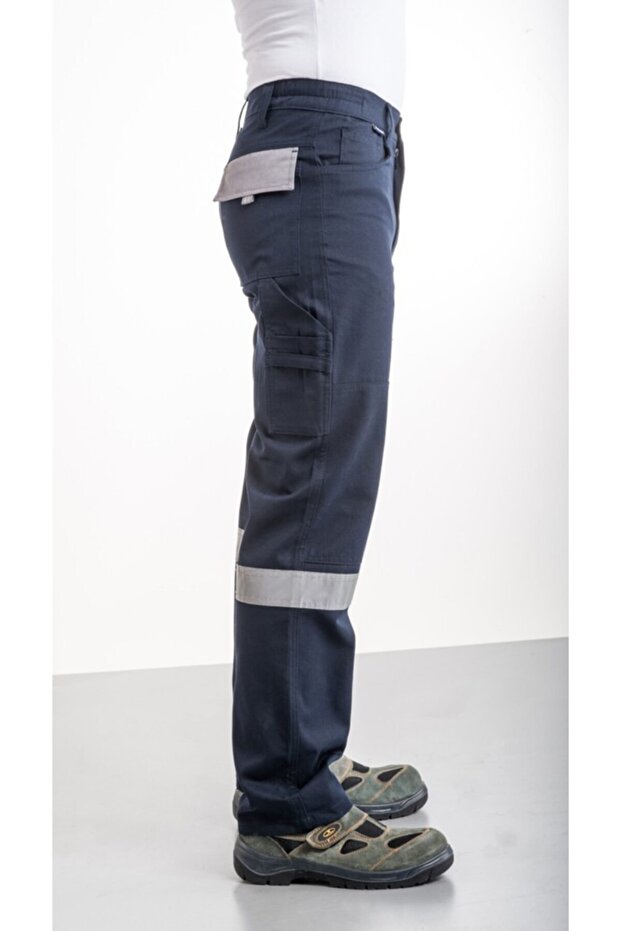 بنطال عمل فني متعدد الجيوب مع عاكسات - 2