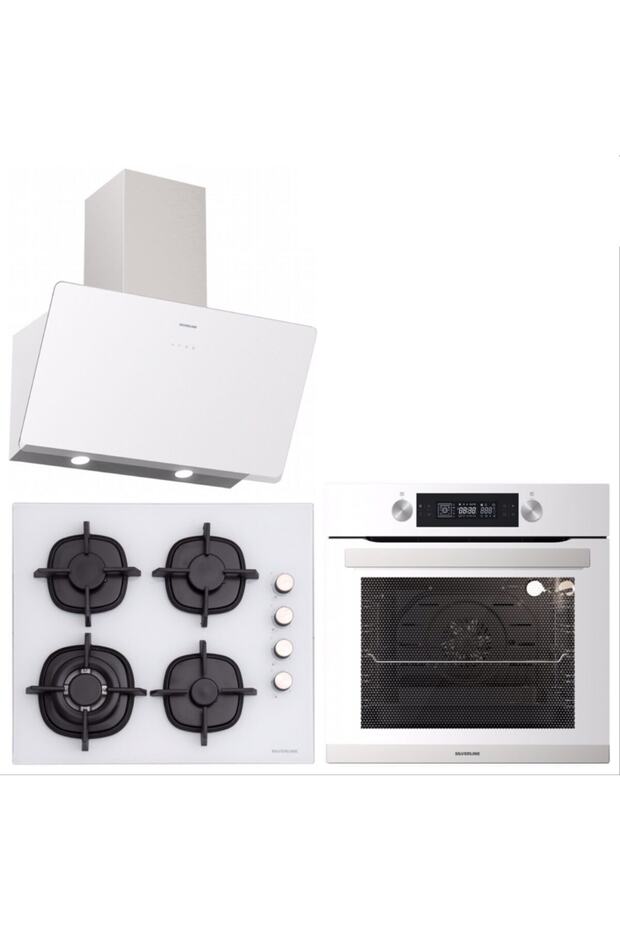 Beyaz Cam Ankastre Set - 1