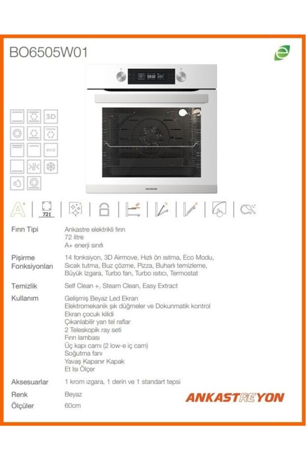 Beyaz Cam Ankastre Set - 4