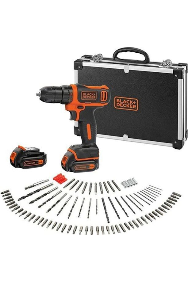 Black+decker Bdcdd12bafc 10.8v 1.5 Ah Li-ion Çift Akülü Vidalama +100 Parça Set - 1