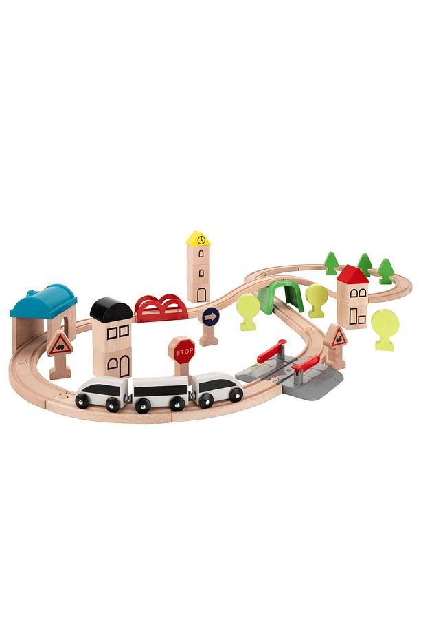 Lillabo Ahşap Tren Seti Raylar Ve Aksesuarlar 45 Parça Set Pc320 - 5