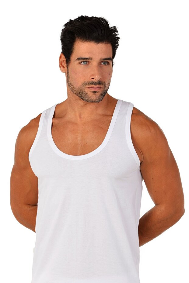 قميص داخلي رجالي من القطن الممشط مكون من 6 قطع - 1