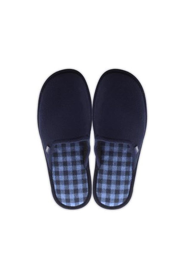 Tt0602 Square Navy Blue Men's Slippers