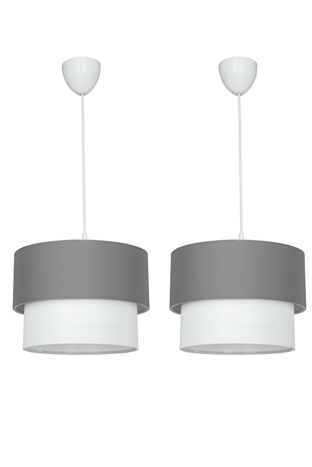 2'li Pasta Sarkıt Avize / Antrasit - 1