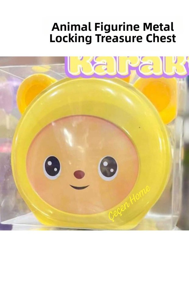 Cute Animal Figured Metal Piggy Bank with Bag and Lock, Animal Children's Piggy Bank, Gift for Students 15cm