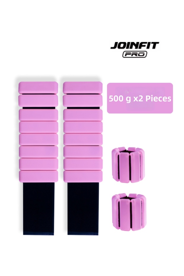 Pro Hand and Ankle Weight 500 Gr Pink X 2 Pieces | Adjustable Sports and Fitness Equipment
