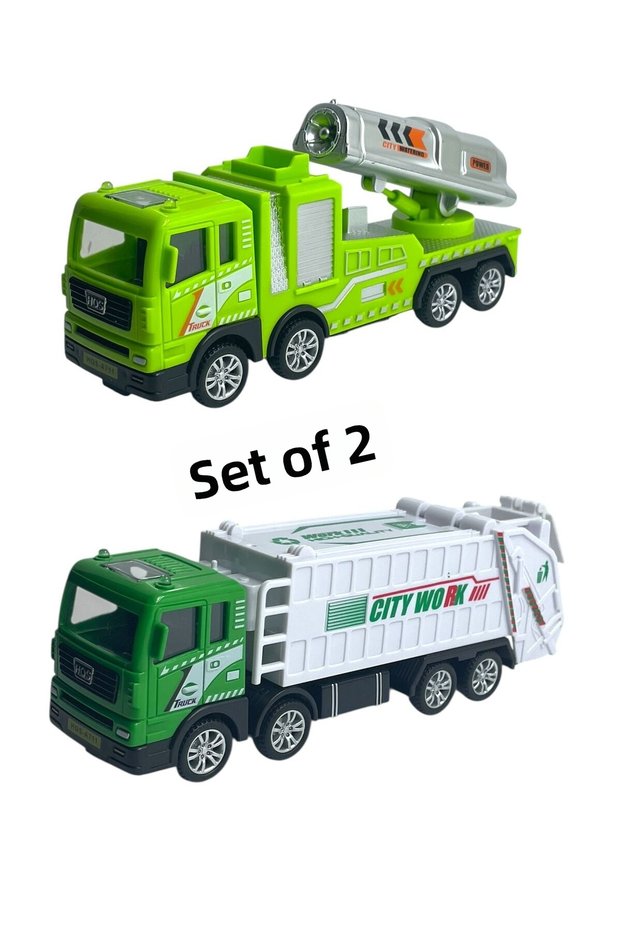 Toy City Service Vehicles Set of 2 White