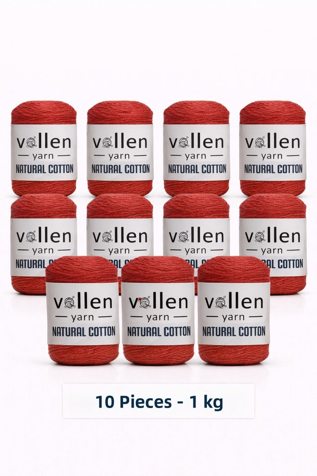 10 Pieces 1 kg Premium Natural Cotton Amigurumi and Punch Yarn, Crochet Hand-Knitting Yarn,