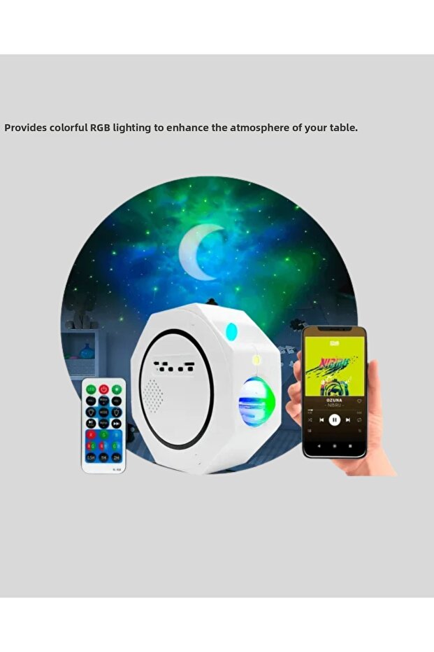 جهاز عرض جالاكسي ستار مع جهاز تحكم عن بعد ومؤقت - 4