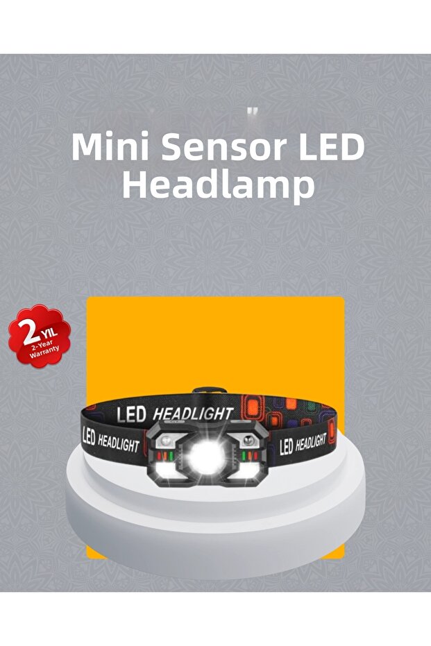 مصباح أمامي LED قابل للبرمجة مع مستشعر حركة و5 أوضاع