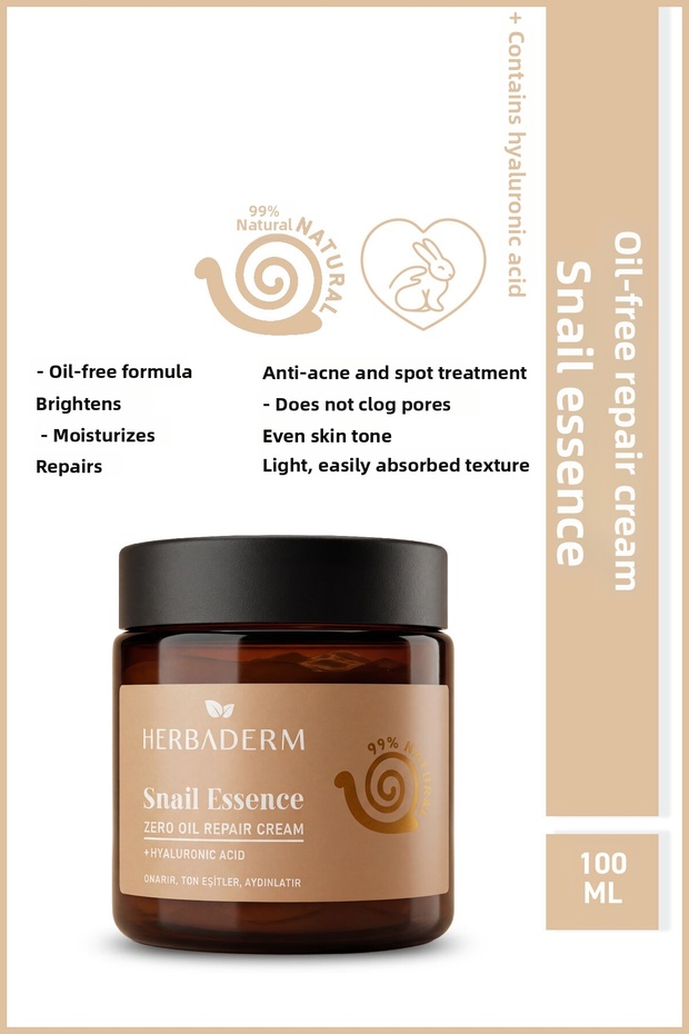 Snail Extract Oil-Free Repair Cream, Against Blemishes and Scars 100 ml