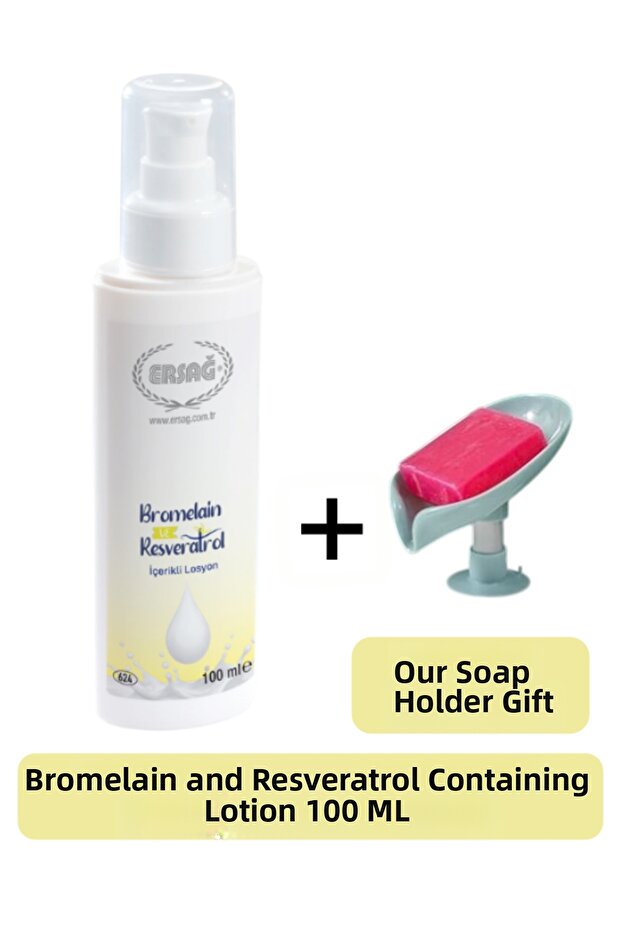 Lotion with Bromelain and Resveratrol 100 ml + (Our Soap Dish Gift) 624-01