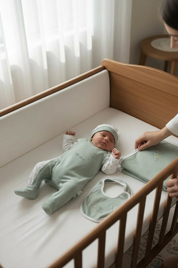 Baby Romper Jersey Blanket 4-Piece Set