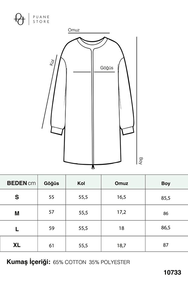 Kadın Kapüşonlu Basic Tunik - 10733TUN - BROWN - 7