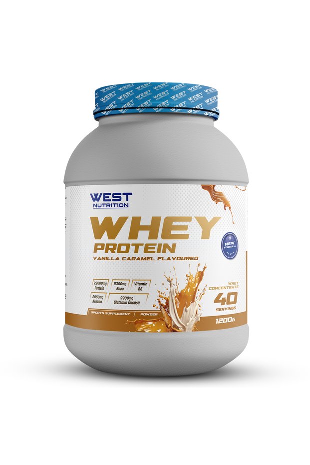 Whey Protein Powder 1200 Gr 40 Servings Vanilla & Caramel