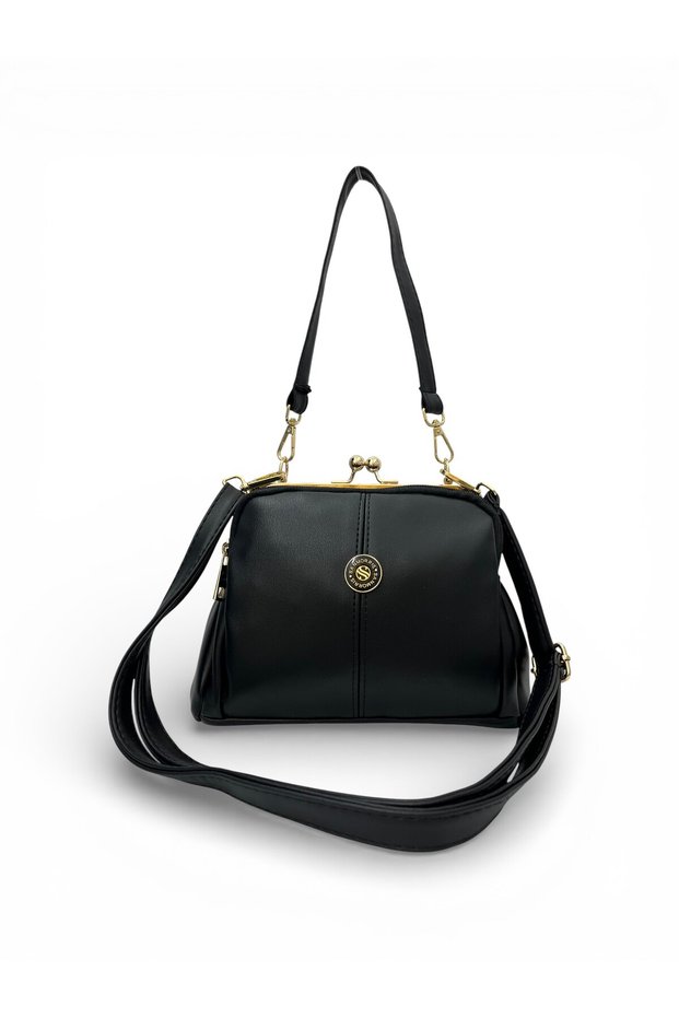 Women's Scholarship 4-Compartment Adjustable Crossbody Strap Soft Faux Leather Shoulder and Crossbody Bag