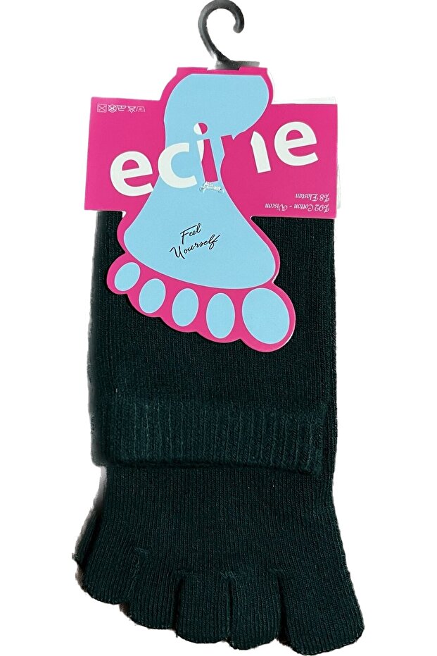 Bambu 3'lü Paket Parmaklı Çorap - 3