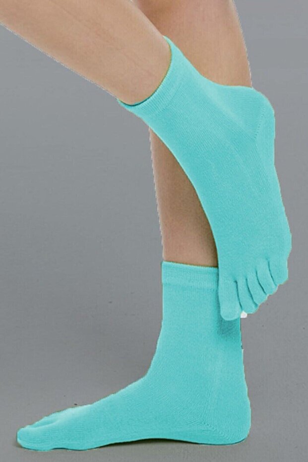 3'lü Paket Bambu Parmaklı Çorap - 1