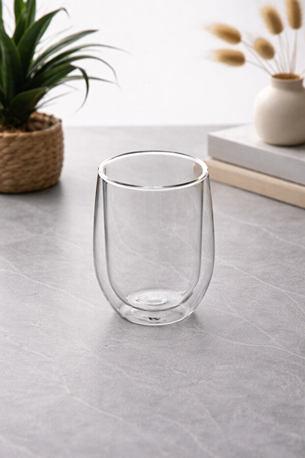 330ml Double Glass Double Walled Glass Cup Home Office Cup Double Wall Thermal Insulated Glass Cup