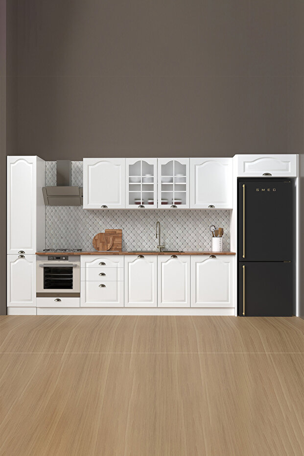 390 cm %100 MDF Greena White Mutfak Dolabı - 1