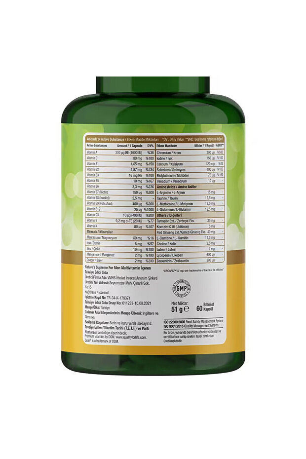 Multivitamin for Men 60 Kapsül - 6