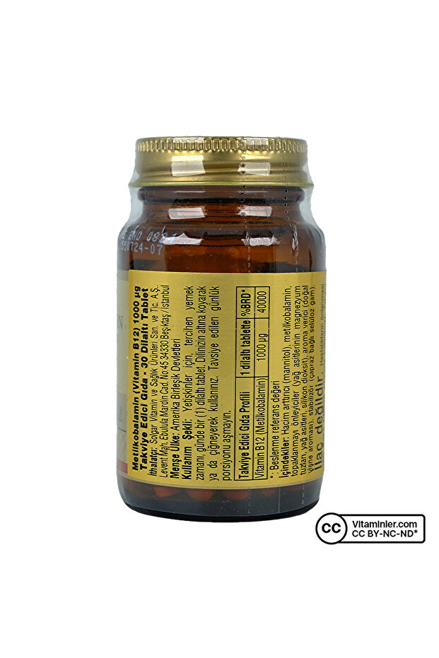 Methylcobalamin (B12) 1000 Mcg 30 Dilaltı Tableti - 2